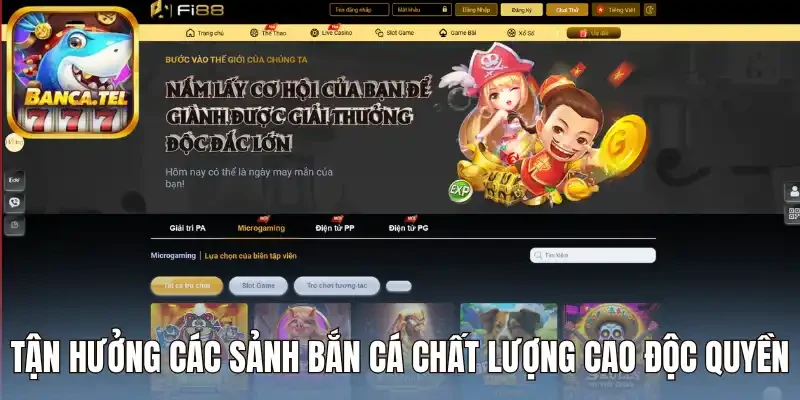 Tận hưởng các sảnh bắn cá chất lượng cao độc quyền